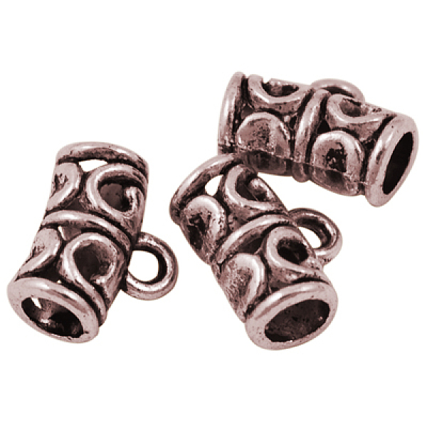 

PandaHall Tibetan Style Tube Bails, Loop Bails, Bail Beads, Cadmium Free & Nickel Free & Lead Free, Red Copper color, Size: about 11.5mm...