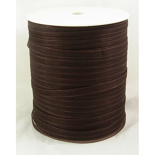 

PandaHall Organza Ribbon, Coconut Brown, 1/4 inch(6mm), 500yards/Roll(457.2m/Roll) Polyester None Brown