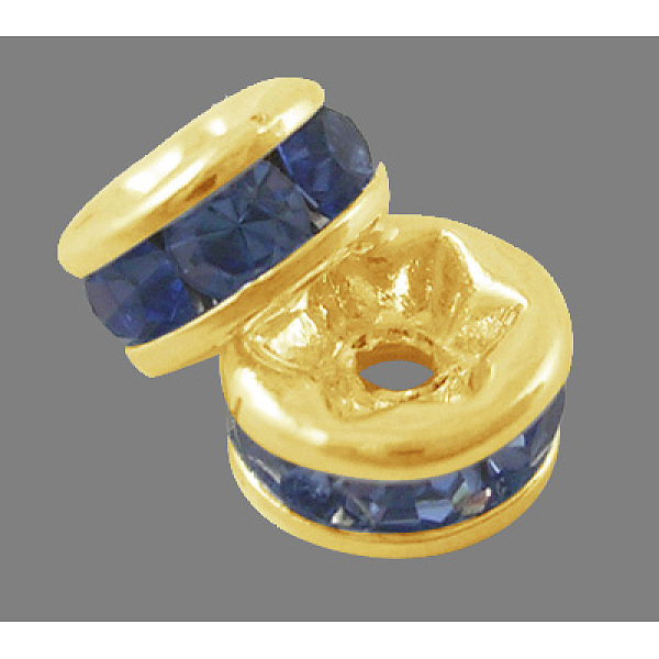 Brass Grade A Rhinestone Spacer Beads