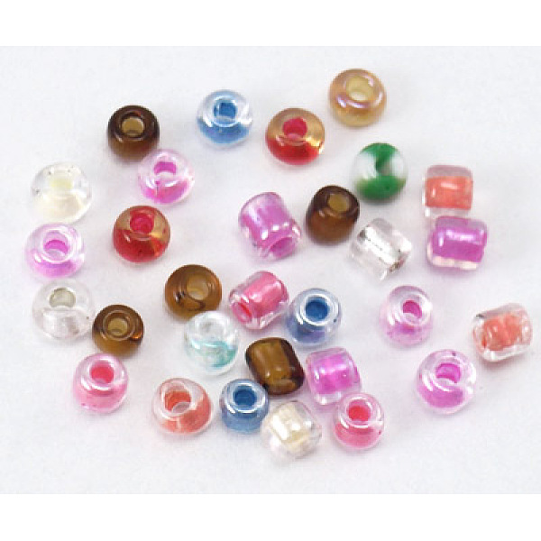

PandaHall Glass Seed Beads, Round Hole Rocaillles, Mixed Color, 2~2.5mm in diameter, hole: 1mm Glass Multicolor