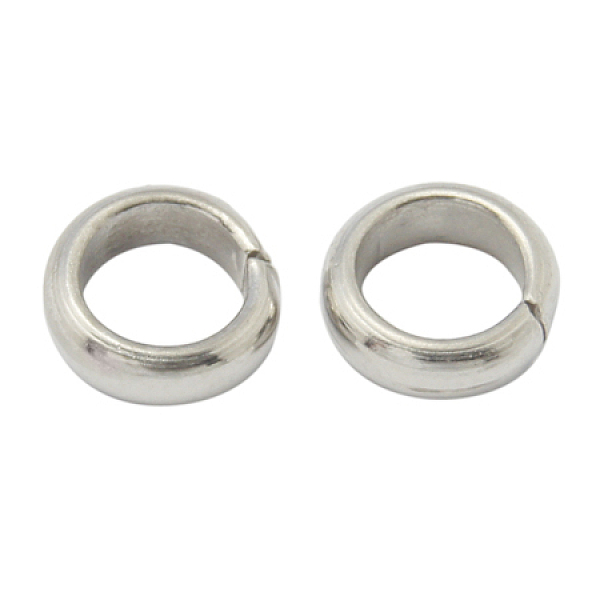 

PandaHall 201 Stainless Steel Quick Link Connectors, Linking Rings, Round, Stainless Steel Color, 6x2x0.8mm, Hole: 4mm 201 Stainless Steel...