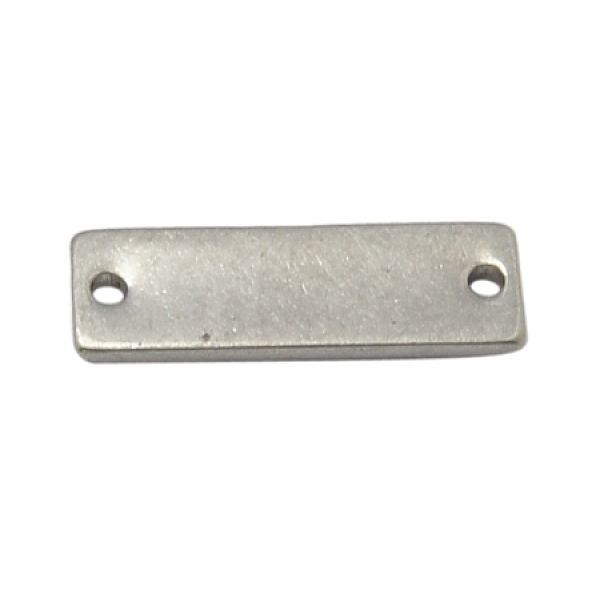 

PandaHall 304 Stainless Steel Links connectors, Size: about 4mm wide, 12mm long, 1mm thick, hole: 0.5mm 304 Stainless Steel Rectangle
