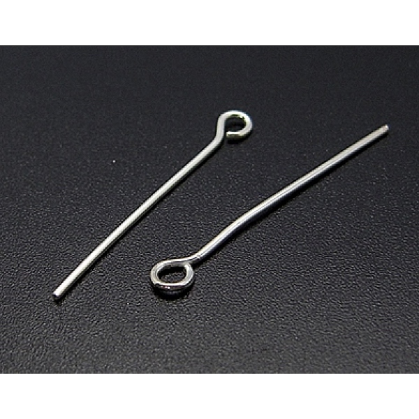 

PandaHall 925 Sterling Silver Eye Pin, Silver, 0.6x40mm Sterling Silver