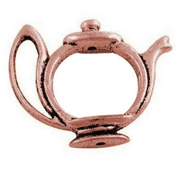 

PandaHall Tibetan Style Bead Frames, Kettle, Lead Free & Cadmium Free, Red Copper, 19.5x23.5x5mm, Hole: 1mm Alloy Tableware