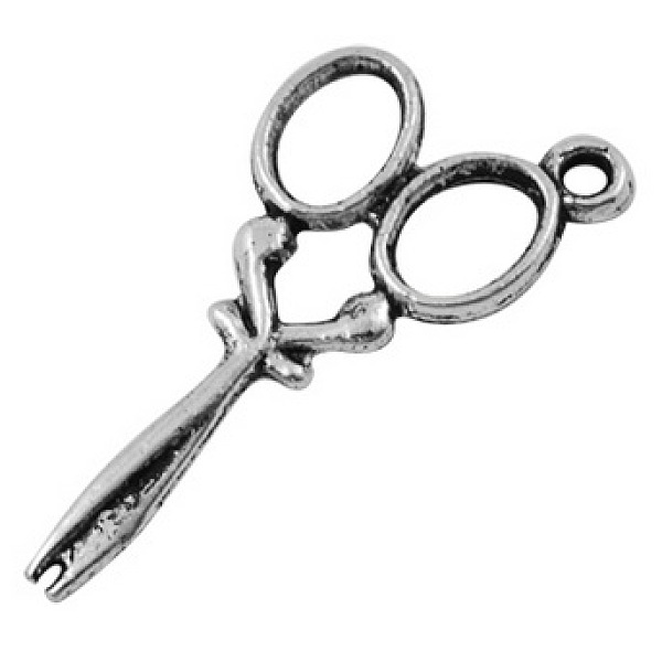 

PandaHall Tibetan Style Pendants, Cadmium Free & Nickel Free & Lead Free, Scissors, Antique Silver, 30x13.5x2mm, Hole: 1.5mm Alloy Tool