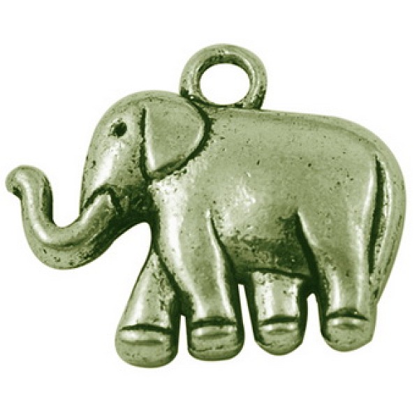 

PandaHall Tibetan Style Alloy Pendants, Lead Free & Cadmium Free, Elephant, Antique Bronze, 21x18x5mm, Hole: 2.5mm Alloy Elephant