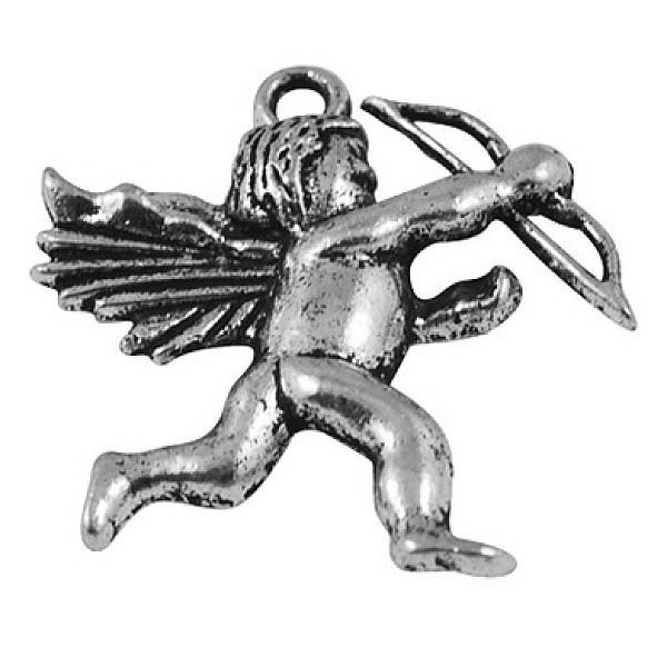 

PandaHall Tibetan Style Pendants, Lead Free and Cadmium Free, Angel, Antique Silver, 27x23x3mm, Hole: 2mm, about 760pcs/1000g Alloy Angel &...