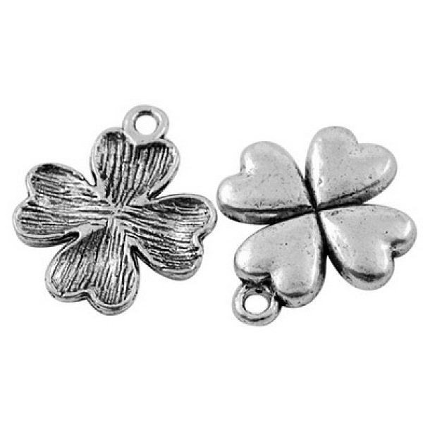 

PandaHall Tibetan Style Alloy Pendants, Lead Free, Nickel Free and Cadmium Free, Clover, Antique Silver, 21x17.5x2.5mm, Hole: 1.5mm Alloy...