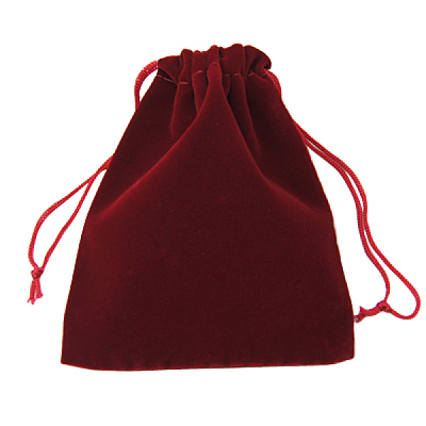 

PandaHall Velvet Jewelry Bags, Dark Red, 90x70mm Velvet Red