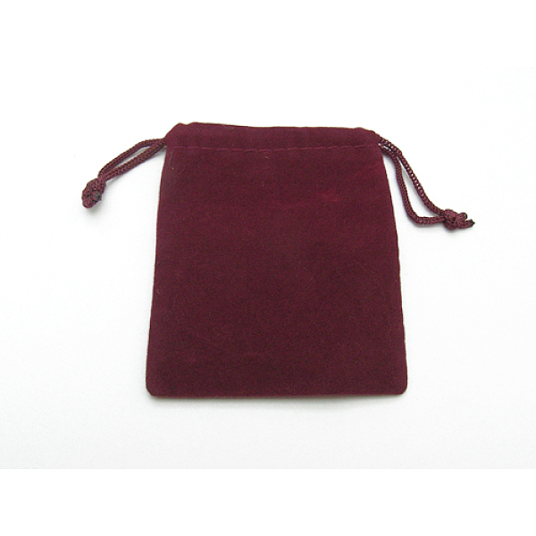 

PandaHall Velvet Jewellery Bag, Dark Red, About 7cmx9cm Velvet Red