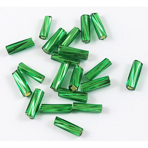 

PandaHall Glass Twist Bugles Seed Beads, Green, about 6mm long, 1.8mm in diameter, hole: 0.6mm, about 10000pcs/bag. Sold per package of one...