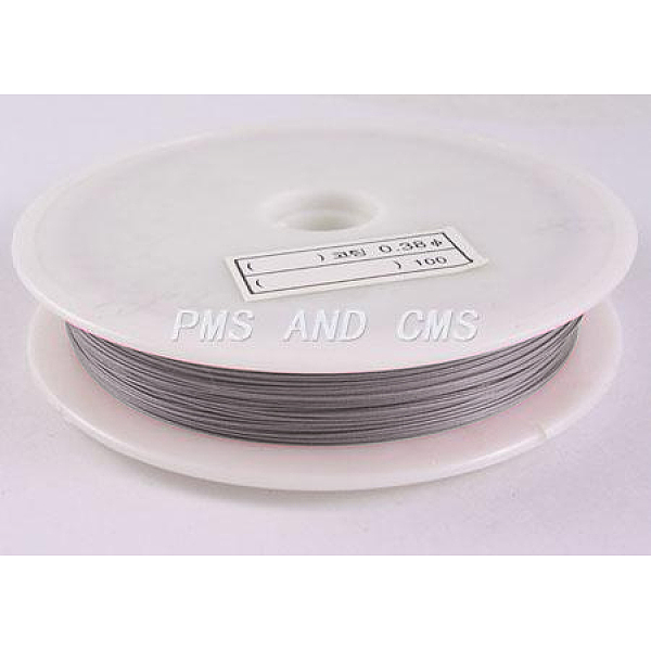 PandaHall Tiger Tail Wire, Nylon-coated Stainless Steel, Original Color(Raw), Raw, 0.3mm, about 229.65 Feet(70m)/roll Stainless Steel Round...