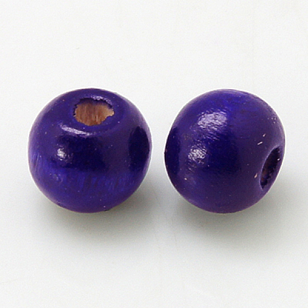

PandaHall Natural Wood Beads, Lead Free, Dyed, Rondelle, Indigo, 8mm, Hole: 3mm, about 6000pcs/1000g Wood Rondelle Purple