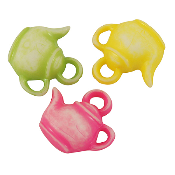 

PandaHall Colorful Acrylic Pendants, Craft Style, Mixed Color, Teapot, about 17mm wide, 16.5mm long, hole: 4mm, about 830pcs/500g Acrylic..., Multicolor