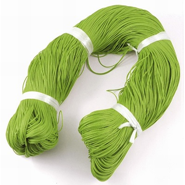 

PandaHall Round Waxed Polyester Cord, Taiwan Waxed Cord, Twisted Cord, Yellow Green, 1mm, about 415.57 yards(380m)/bundle Waxed Polyester...