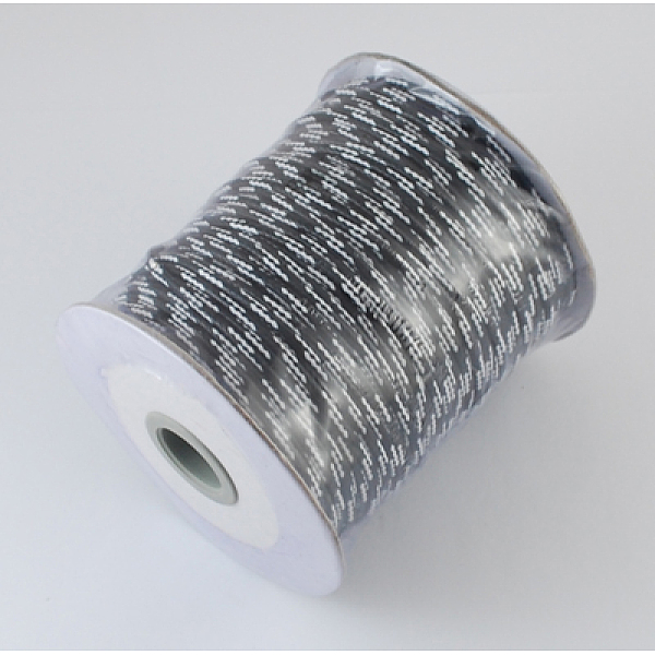 

PandaHall Korean Waxed Polyester Cord, Black, 2mm, about 93yards/roll Waxed Polyester Cord Round Black