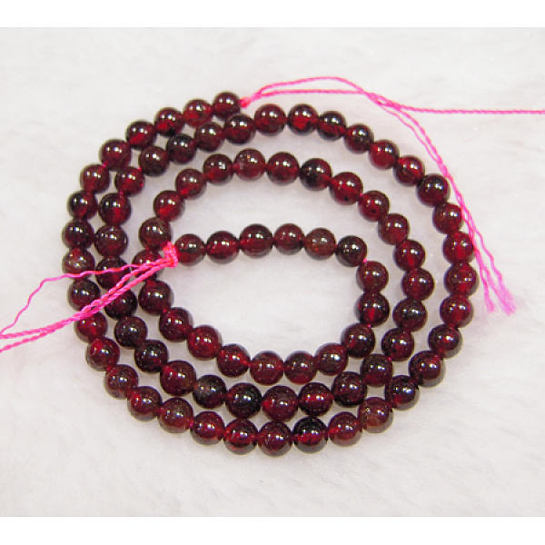 

PandaHall Gemstone Beads, Garnet, Grade B, Round, 6mm, Hole: 1mm Garnet Round