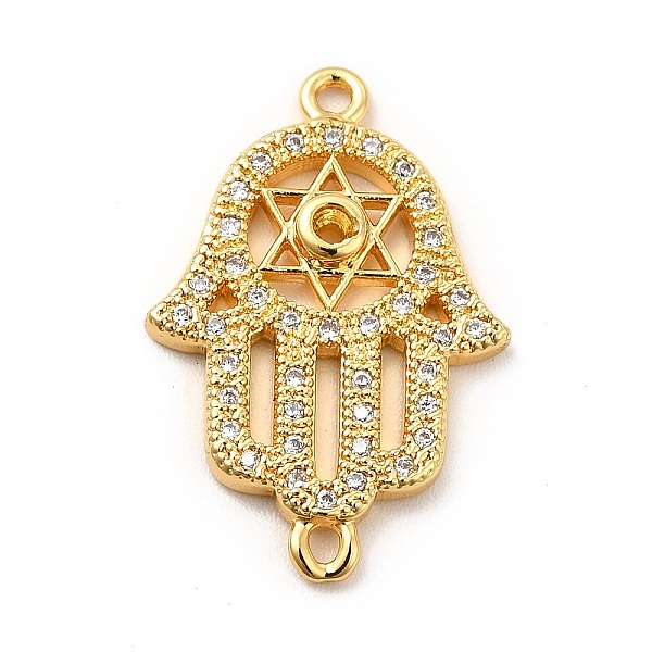 

PandaHall Eco-Friendly Rack Plating Brass Micro Pave Clear Cubic Zirconia Connector Charms, Lead Free & Cadmium Free, Long-Lasting Plated...
