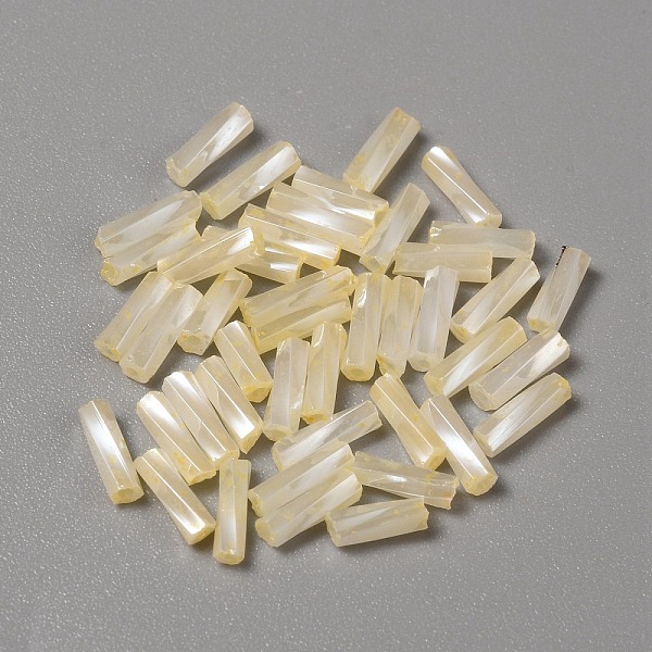 

PandaHall Opaque Colours Glass Twist Bugle Beads, Round Hole, Pale Goldenrod, 6~7x2mm, Hole: 0.9mm, 270pcs/bag Glass