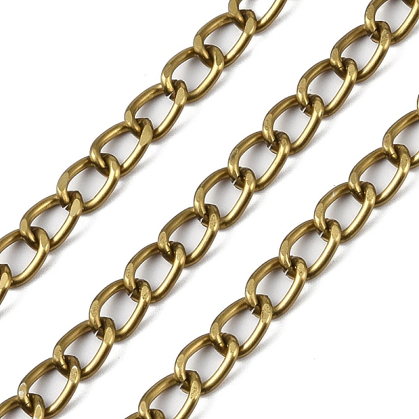 

PandaHall Aluminium Curb Chain, Unwelded, with Spool, Antique Bronze, 10x7x1.5mm, about 164.04 Feet(50m)/Roll Aluminum