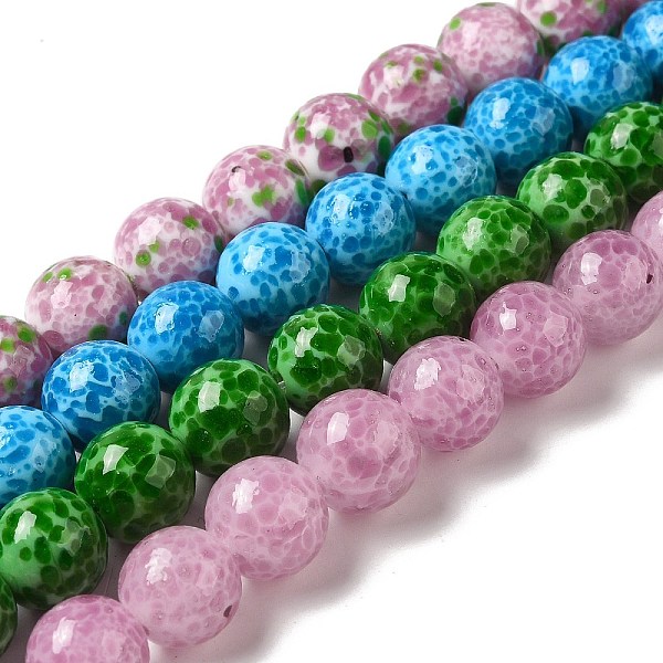 

PandaHall Normal Lampwork Beads, Round with Fleck, Mixed Color, 11.5~12x11~11.5mm, Hole: 2mm Lampwork Round Multicolor