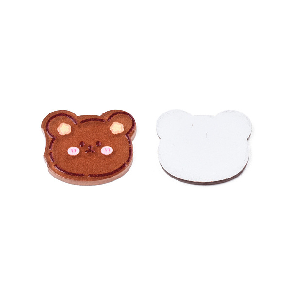 

PandaHall Printed Acrylic Cabochons, Bear, Sienna, 17x20x2mm Acrylic Bear Brown
