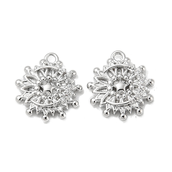 

PandaHall Brass Micro Pave Clear Cubic Zirconia Charms, Flower, Real Platinum Plated, 13.5x12x2.5mm, Hole: 1.2mm Brass+Cubic Zirconia Flower...