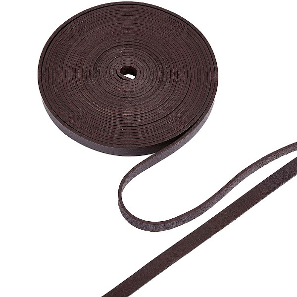

PandaHall Gorgecraft Flat Cowhide Leather Cord, for Jewelry Making, Mixed Color, 10x2mm Cowhide Flat