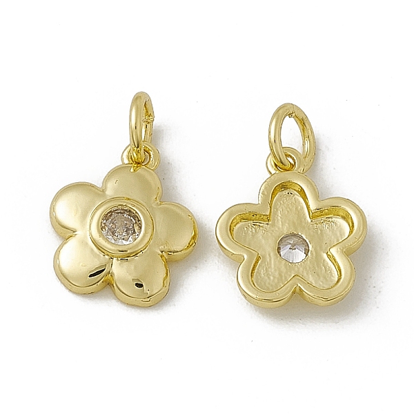 

PandaHall Rack Plating Brass Cubic Zirconia Charms, with Jump Ring, Real 18K Gold Plated, Long-Lasting Plated, Cadmium Free & Nickel Free &..., Clear