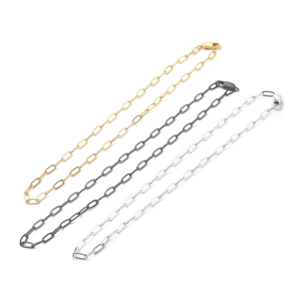 

PandaHall 304 Stainless Steel Cable Chain Necklaces, Mixed Color, 17.1 inch(43.5cm), 3pcs/set 304 Stainless Steel