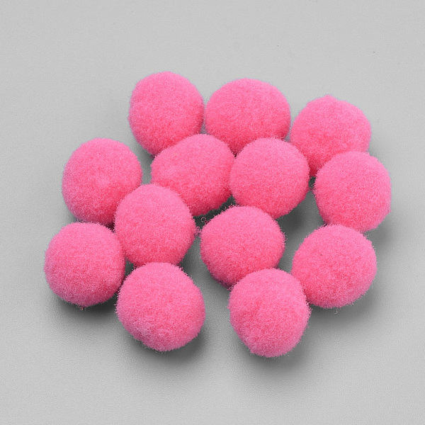 

PandaHall DIY Doll Craft, Polyester Pom Pom Ball, Round, Deep Pink, 9~10.5mm Polyester Pink