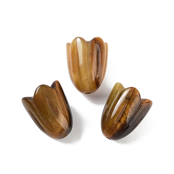

PandaHall Natural Tiger Eye Beads, Flower, 15x12mm, Hole: 1.6mm Tiger Eye Flower