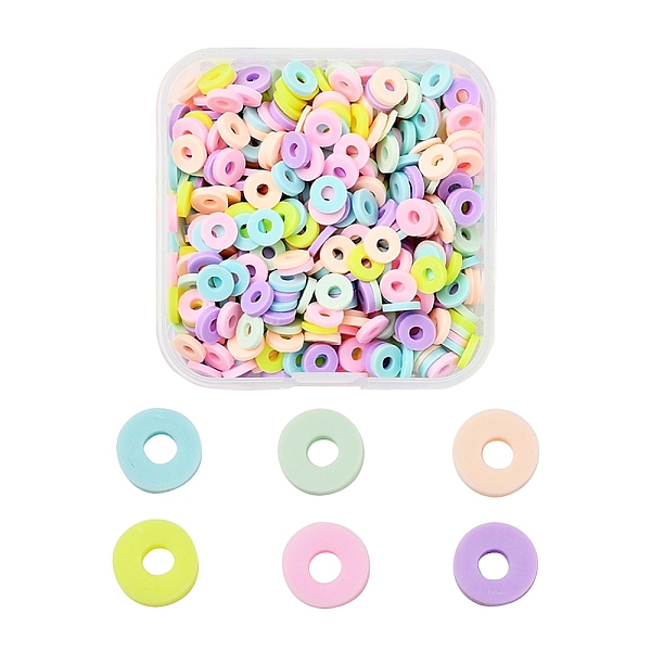 

PandaHall Handmade Polymer Clay Beads Strands, for DIY Jewelry Crafts Supplies, Heishi Beads, Disc/Flat Round, Mixed Color, 6x0.5~1mm, Hole..., Multicolor