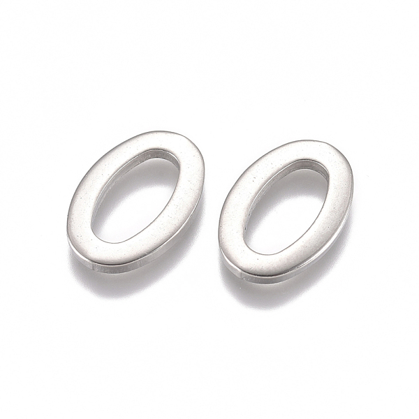 

PandaHall 304 Stainless Steel Linking Rings, Oval, Stainless Steel Color, 15x10x1.5mm, Inner Diameter: 10x5mm 304 Stainless Steel Oval