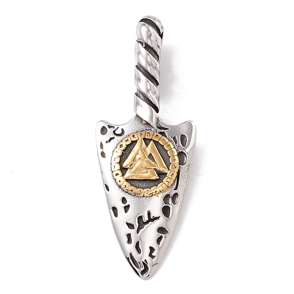 

PandaHall 304 Stainless Steel Pendants, Ion Plating(IP), Golden, Shovel, Antique Silver & Golden, 57x21x6mm, Hole: 8.5x6mm 304 Stainless...