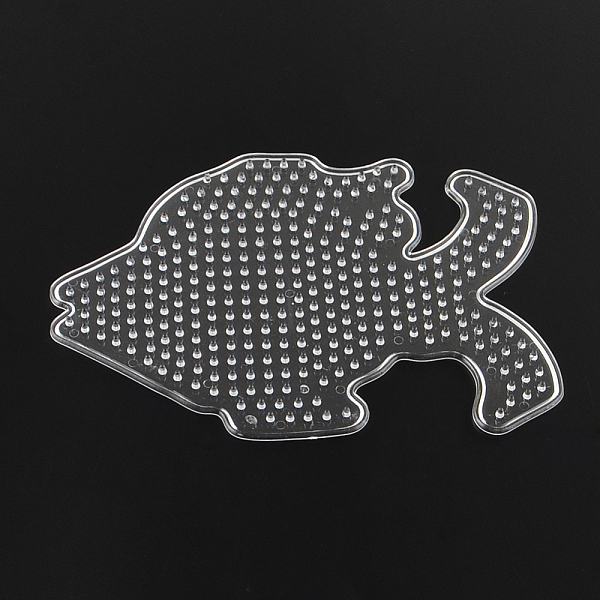 

PandaHall Fish ABC Plastic Pegboards used for 5x5mm DIY Fuse Beads, Clear, 100x143x5mm Plastic Fish Clear