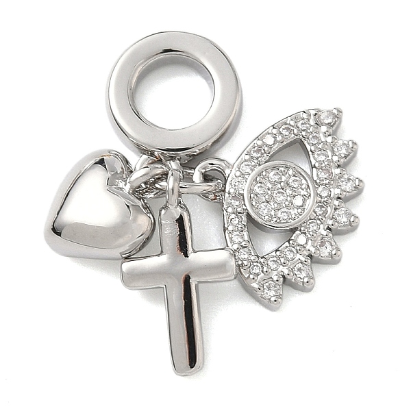 Brass Micro Pave Cl… - image