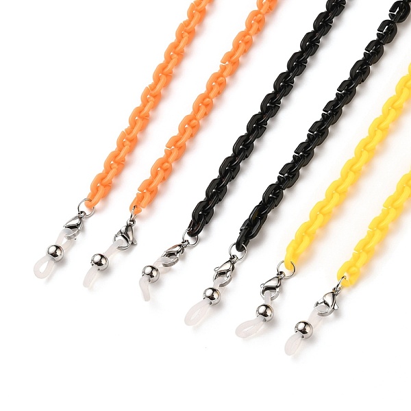 

PandaHall Eyeglasses Chains, Neck Strap for Eyeglasses, with Opaque Acrylic Cable Chains, 304 Stainless Steel Lobster Claw Clasps and Rubber..., Multicolor