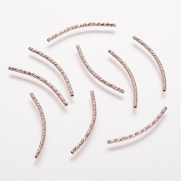 

PandaHall Rack Plating Brass Tube Beads, Long-Lasting Plated, Rose Gold, 29.5x1.5mm, Hole: 0.5mm Brass Tube