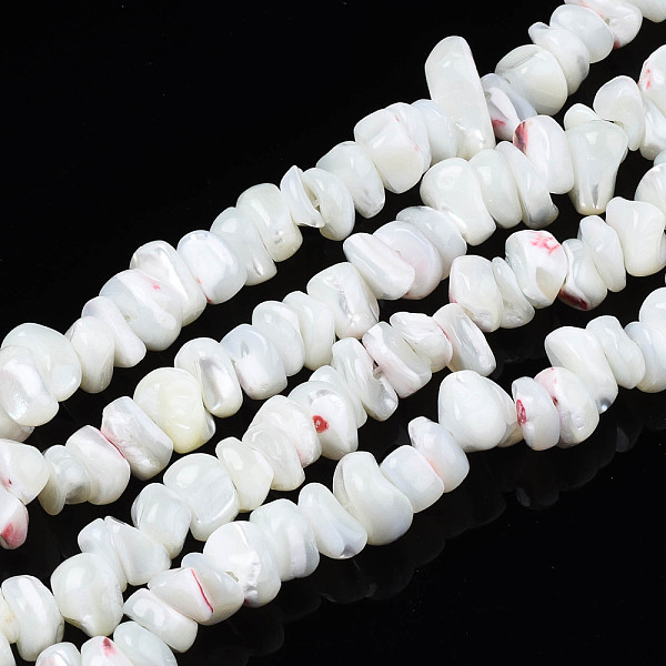 

PandaHall Natural Freshwater Shell Beads Strands, Nuggets Chips, White, 2.5~5.5x6~17.5x5~8mm, Hole: 0.8mm, about 92~112pcs/strand, 13.98...