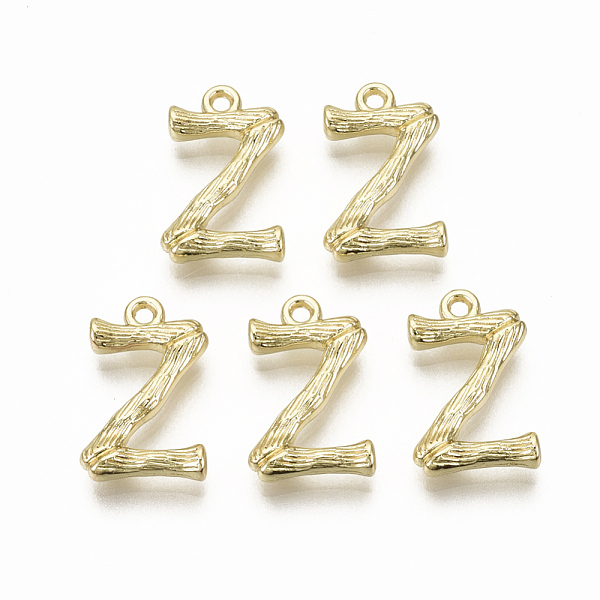 

PandaHall Alloy Pendants, Cadmium Free & Nickel Free & Lead Free, Bamboo Initial Letter, Real 18K Gold Plated, Letter.Z, Z:17x10.5x3mm, Hole...