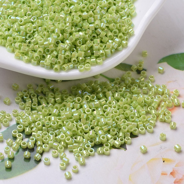 

PandaHall MIYUKI Delica Beads Small, Cylinder, Japanese Seed Beads, 15/0, (DBS0169) Opaque Chartreuse AB, 1.1x1.3mm, Hole: 0.7mm, about..., Green