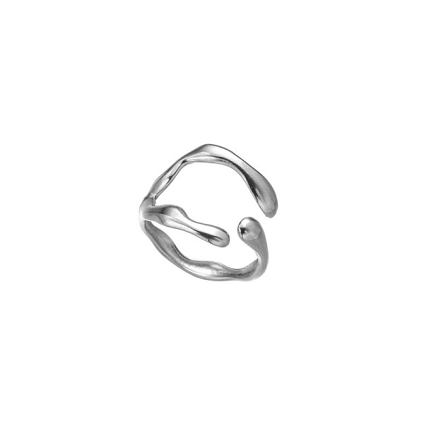 

PandaHall DIY fashionable stainless steel ring with non fading color, female niche high-end light luxury tagram style
