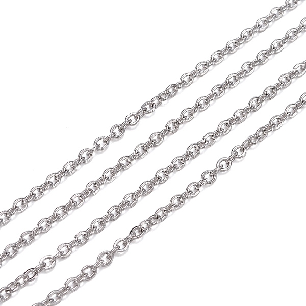 

PandaHall 304 Stainless Steel Rolo Chains, Belcher Chain, Soldered, with Spool, Stainless Steel Color, 3x2.5x0.5mm, about 82.02 Feet...
