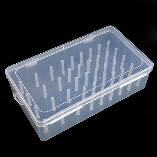 

PandaHall Plastic Sewing Thread Storage Box, Rectangle, White, 237x137x66mm Plastic Rectangle White