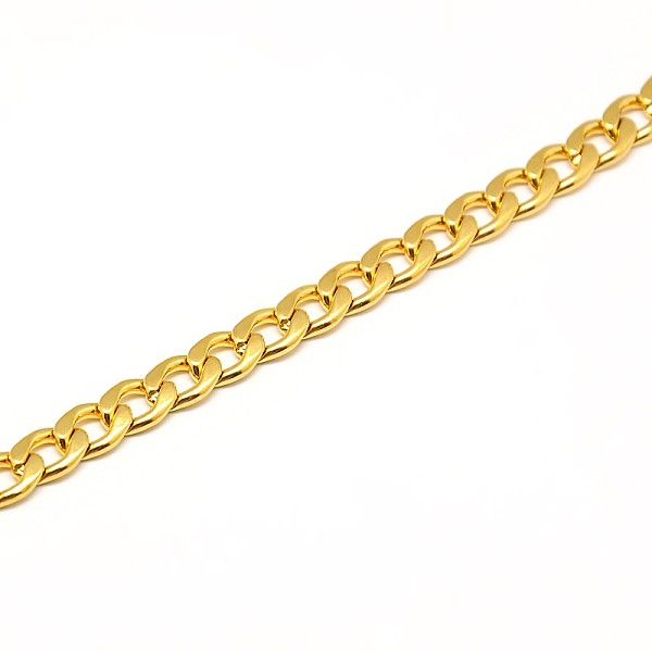 

PandaHall 304 Stainless Steel Curb Chain/Twisted Chain Necklace Making, with Lobster Claw Clasps, Golden, 19 inch~20 inch(48.3~50.8cm)...