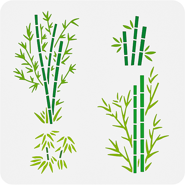 

PandaHall BENECREAT Bamboo Stencil, 12x12" Oriental Bamboo Leaves Pattern Drawing Templates for Scrapbooking, Fabric, Floor Furniture, Wall...
