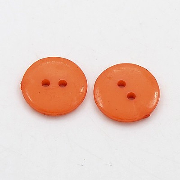 

PandaHall Acrylic Sewing Buttons, Plastic Buttons for Costume Design, 2-Hole, Dyed, Flat Round, Dark Orange, 12x2mm, Hole: 1mm Acrylic Flat...