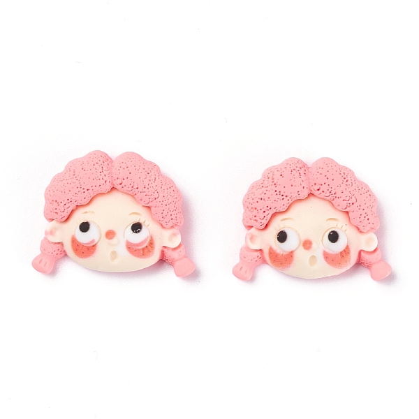 

PandaHall Opaque Resin Cabochons, Girl, Pink, 18x24x7mm Resin Human Pink