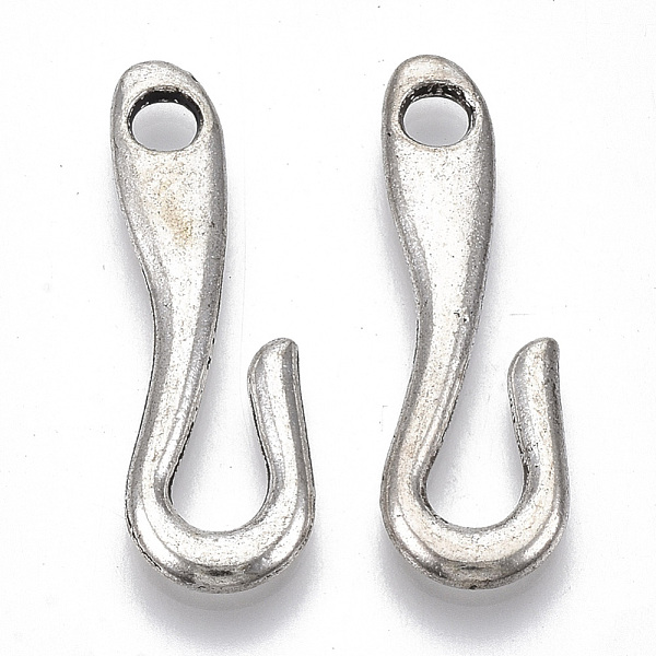 

PandaHall Tibetan Style Alloy Pendants, Cadmium Free & Lead Free, Hook Shape, Antique Silver, 31x9.5x2mm, Hole: 3mm, about 655pcs/1000g...